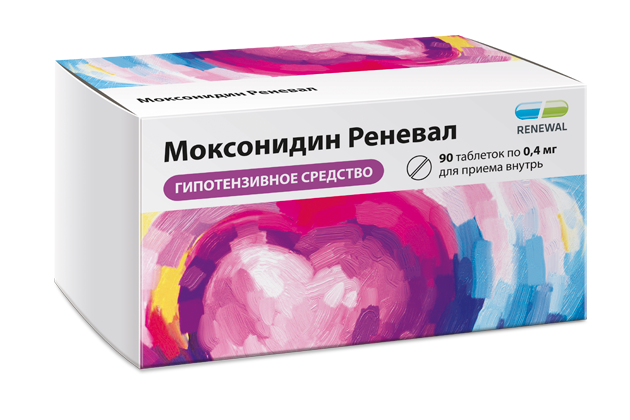 Моксонидин Реневал 0,4 мг №90