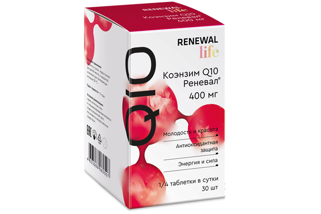 Коэнзим Q10 400 мг Реневал® №30 Коэнзим Q10 400 мг Реневал® №30