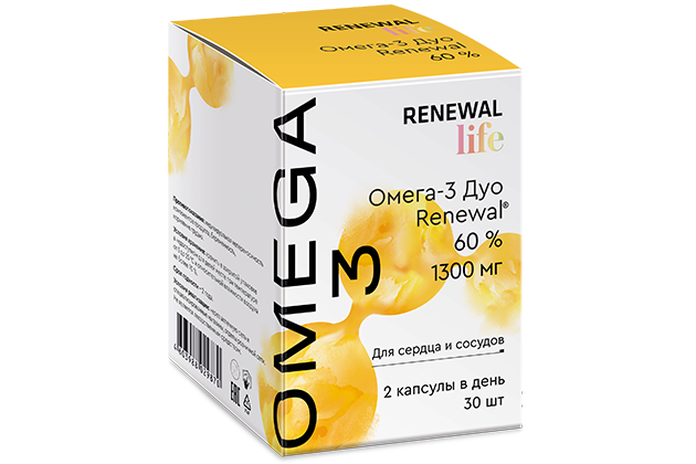 Омега-3 Дуо Renewal® 1300 мг №30