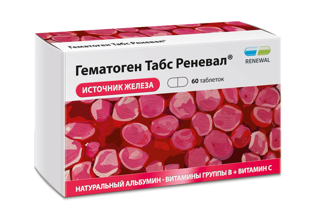 Гематоген Табс Реневал® №60 Гематоген Табс Реневал® №60