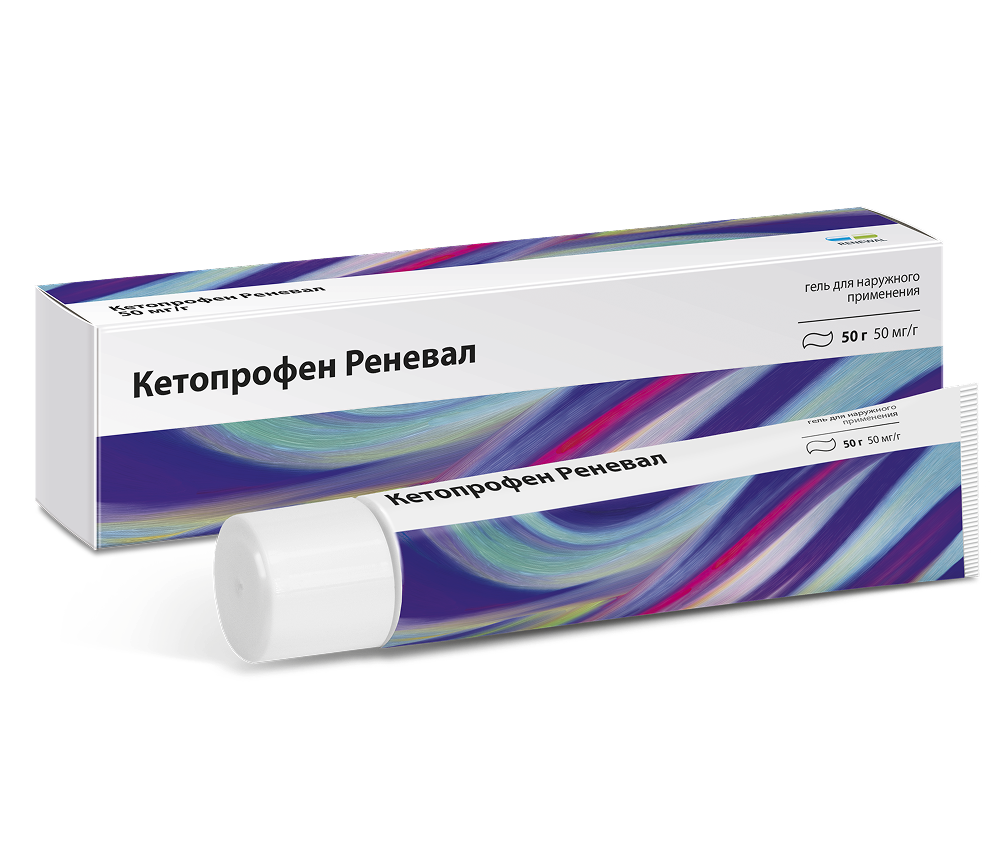 Кетопрофен Реневал, гель для наружного применения 50 мг/г 50 г