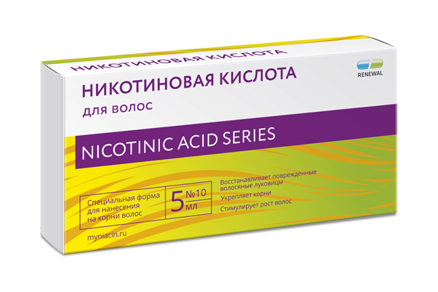 Никотиновая кислота для волос 5 мл №10 