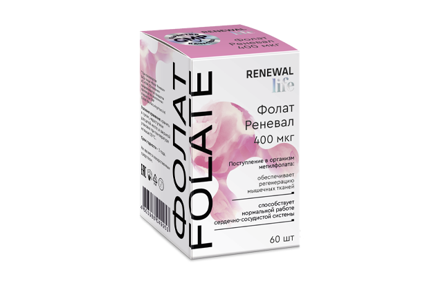 Фолат Реневал, таблетки 400 мкг №60