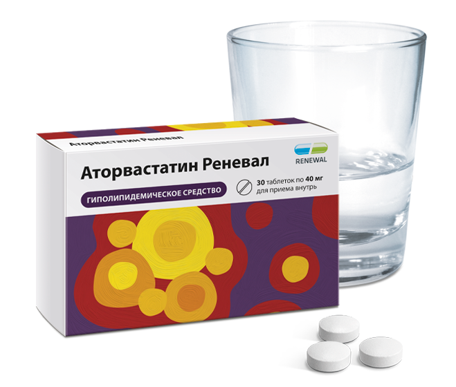 Аторвастатин Реневал 40 мг №30(1)