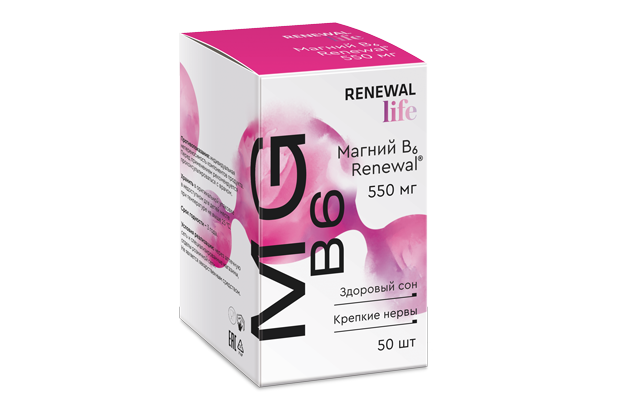 Магний В6 Renewal® 550 мг №50