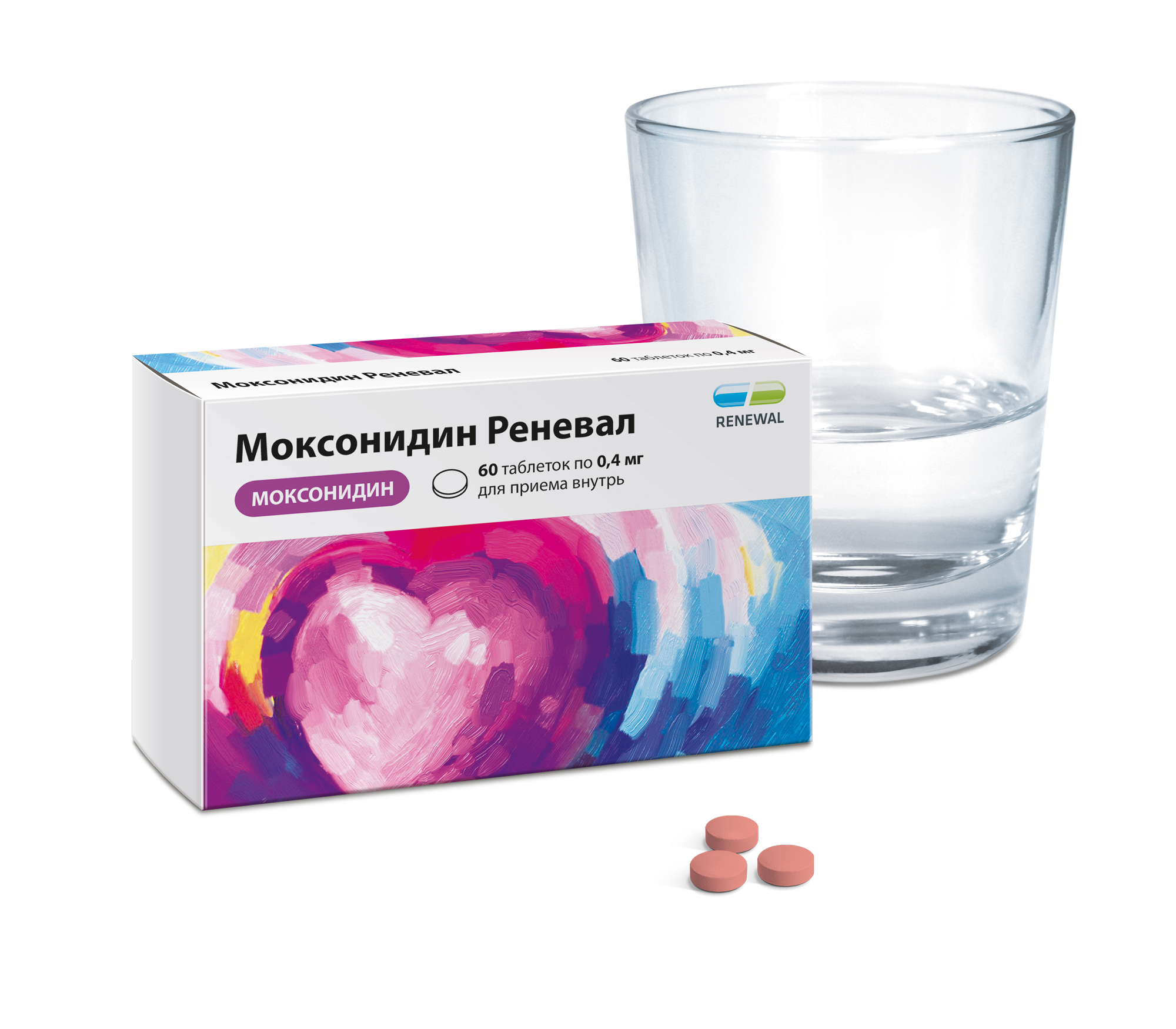 Моксонидин Реневал 0,4 мг №60