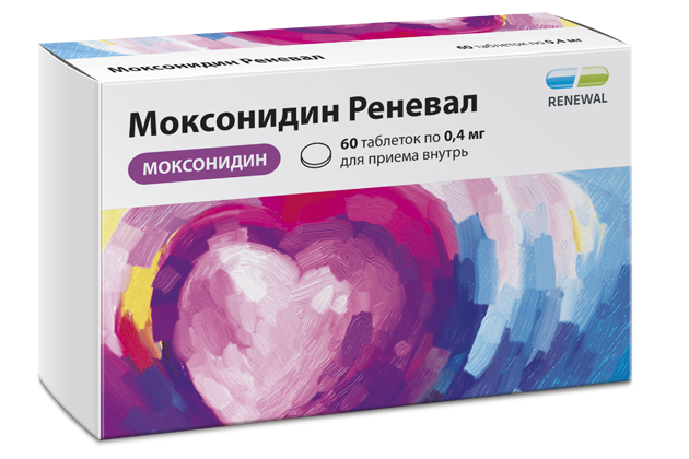 Моксонидин Реневал 0,4 мг №60