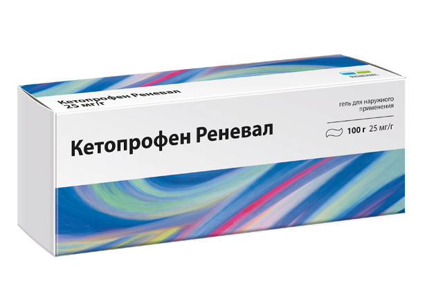 Кетопрофен Реневал, гель для наружного применения 25 мг/г 100 г Кетопрофен Реневал, гель для наружного применения 25 мг/г 100 г