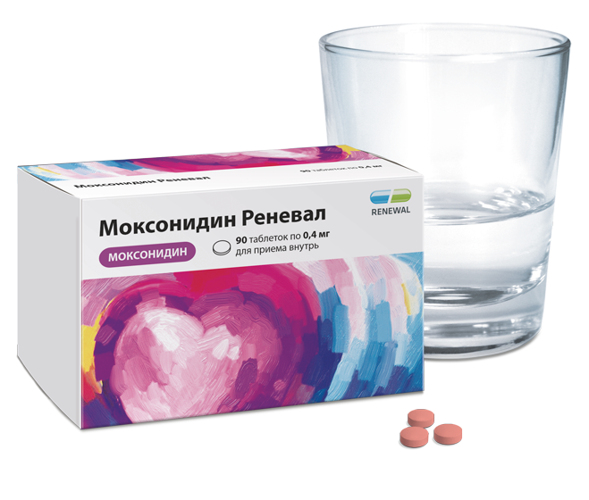Моксонидин Реневал 0,4 мг №90