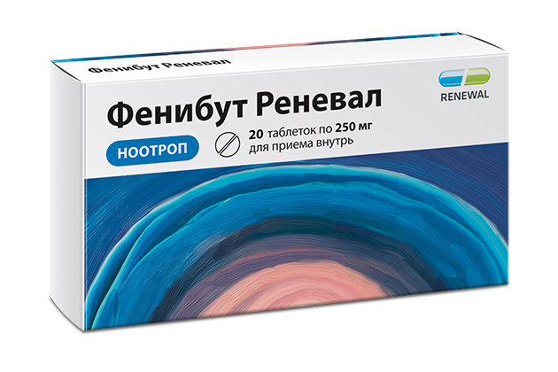 Фенибут Реневал 250 мг №20