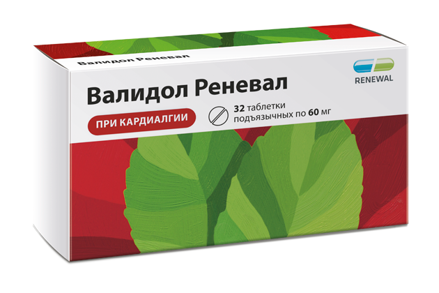 Валидол Реневал 60 мг №32 Валидол Реневал 60 мг №32