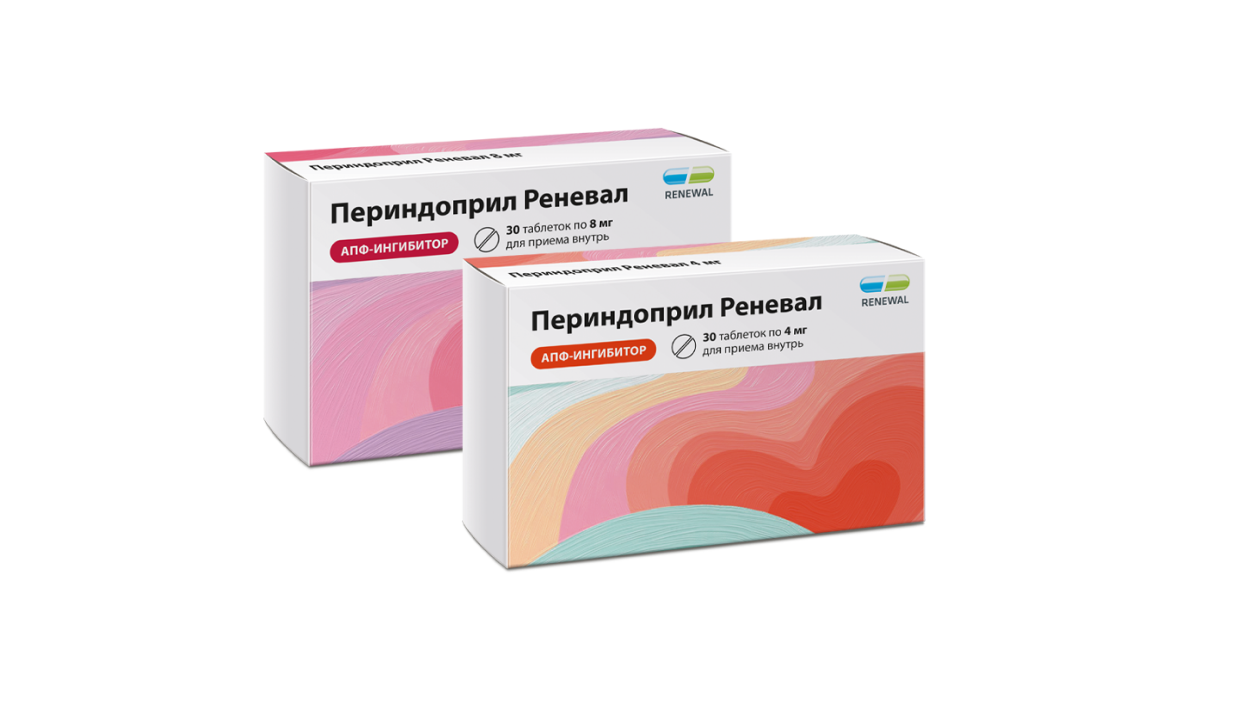 Новинка в портфеле ТМ Renewal® «Периндоприл Реневал» – препарат первой линии для лечения артериальной гипертензии и других заболеваний сердечно-сосудистой системы