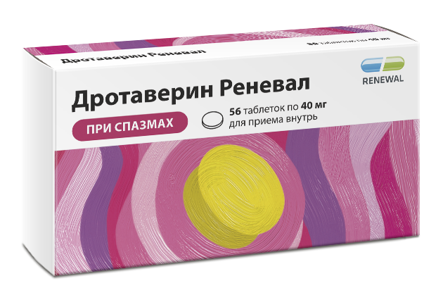 Дротаверин Реневал 40 мг №56