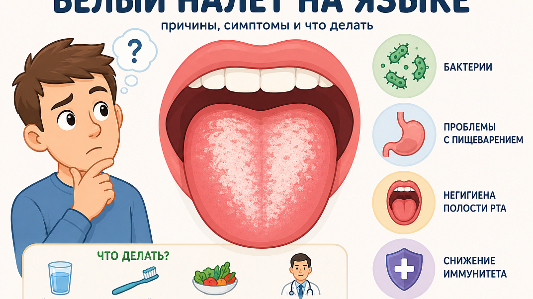 Белый налет на языке: норма или патология